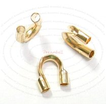 10x 14K Gold Filled Cable and Stringing Thimble Wire Guard (.031 Inch Hole)