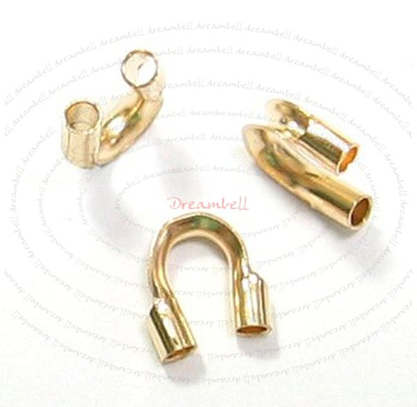 10x 14K Gold Filled Cable and Stringing Thimble Wire Guard (.031 Inch Hole)