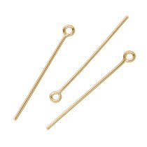 10x 14K Gold Filled eye pins 22ga 1.5″