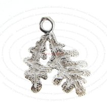 STERLING SILVER OAK LEAF CHARM PENDANT DANGLE
