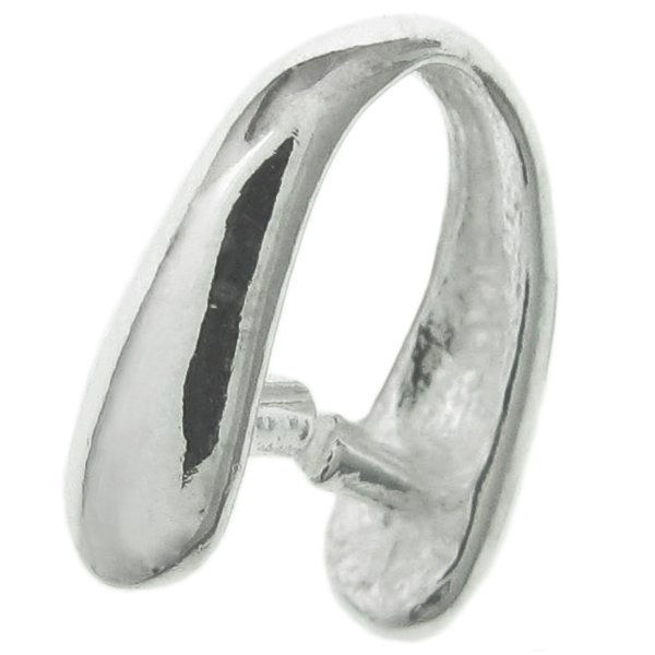 Sterling Silver Bail Pinch Pendant Connector for Bracelet Necklace