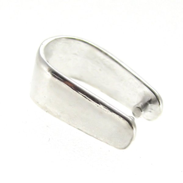 1x Sterling Silver Pendant Connector Pinch Bail Clasp
