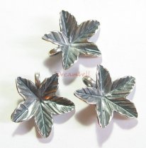 1x Sterling Silver Maple leaf pendant charm 20mm