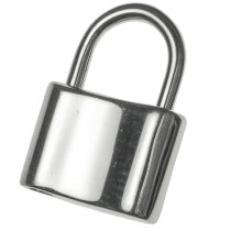 1x Sterling Silver Bright Padlock Clasp Pendant 12mm x 16mm