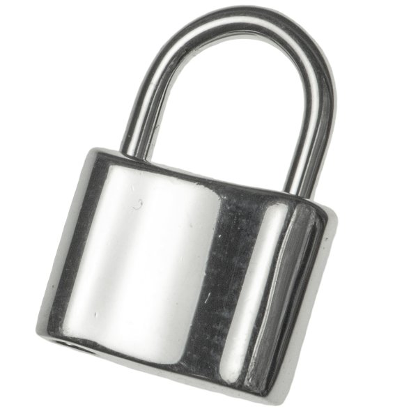 1x Sterling Silver Bright Padlock Clasp Pendant 12mm x 16mm