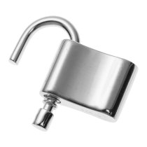 1x Sterling Silver Bright Padlock Clasp Pendant 12mm x 16mm