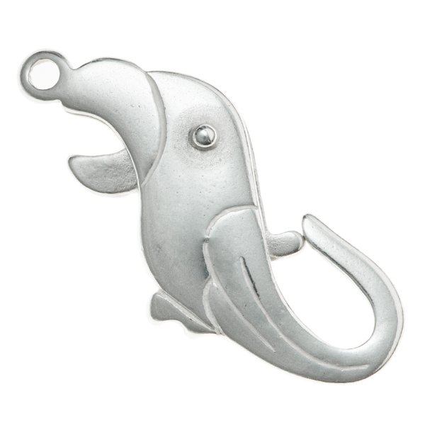 1x Sterling Silver BRIGHT PARROT LOBSTER CLASP BEAD