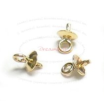 2x 14k Gold Filled 3mm Cup Screwed Eye Pins Bail Pearl Pendant Connector