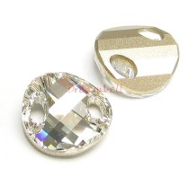 1 Swarovski Elements Crystal 3221 Twist Sew-on Clear Foiled 18mm
