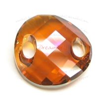 1 Swarovski Elements Crystal 3221 Twist Sew-on Copper 18mm