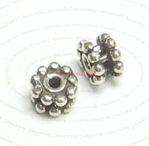 4x Bali Sterling Silver Round DAISY Spacer connector bead 5.3mm