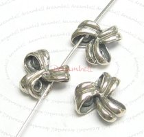 2x Bali Sterling silver Flower bead Connector 10mm