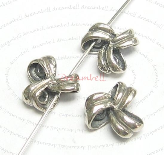 2x Bali Sterling silver Flower bead Connector 10mm