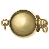 1x 14k Gold on Sterling Silver Round Pearl Box Pearl Clasp 1 Strand