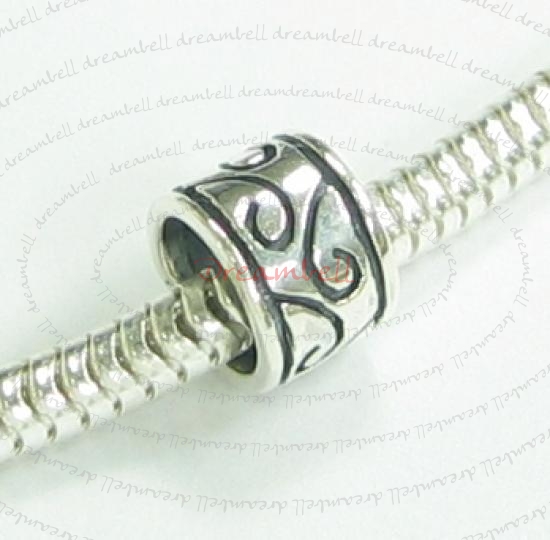 Sterling Silver Bead Tube for European Charm Bracelets 7.5mm
