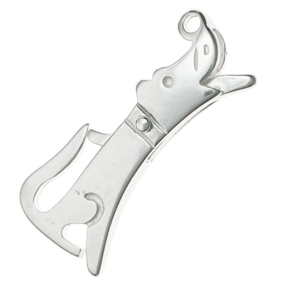 1x Sterling Silver BRIGHT DOG LOBSTER CLASP BEAD 22.8mm