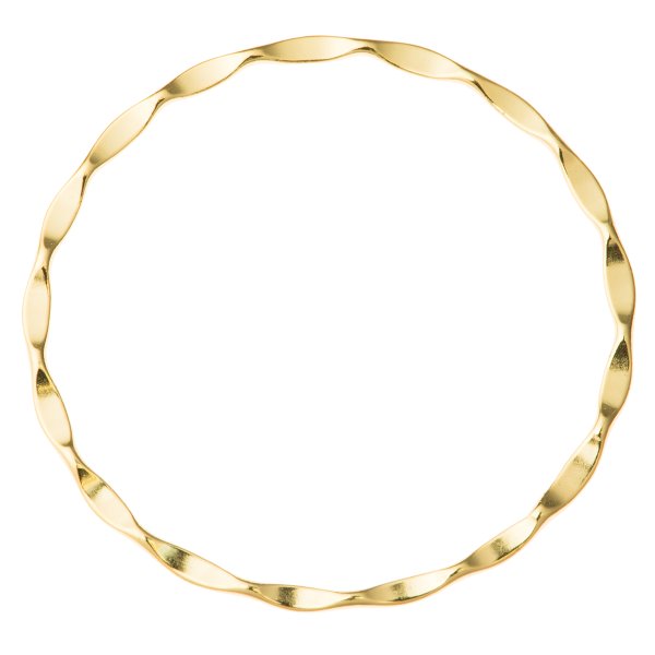 1x 14K Gold plated over STERL SILVER Round Wave hoop Jump ring Connector 30mm