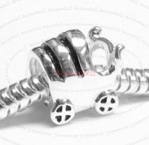 Sterling Silver BABY CARRIAGE CART Bead for European Charm Bracelets