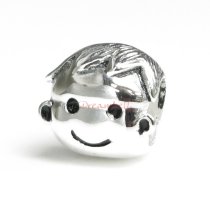 Sterling Silver Happy Cute Baby BOY KID / Son Wi Smile Face Family Bead for European Bead Charm Bracelet