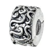 Sterling Silver S FLOWER CLIP Bead for European Charm Bracelets