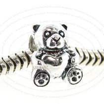 Sterling Silver CUTE HONEY BEAR Love Heart Bead for European Charm Bracelets
