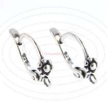 2x STR SILVER LEVERBACK Daisy Flower lever back EAR wire