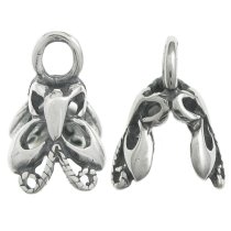 2x ANTIQUE STERLING SILVER Bail BUTTERFLY PENDANT CLASP