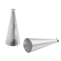 2x STERLING SILVER Round Cone Bead Cap 25mm x 10mm