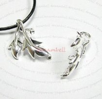 1x STERLING SILVER BAIL LEAF Bail SLIDE PENDANT CONNECTOR