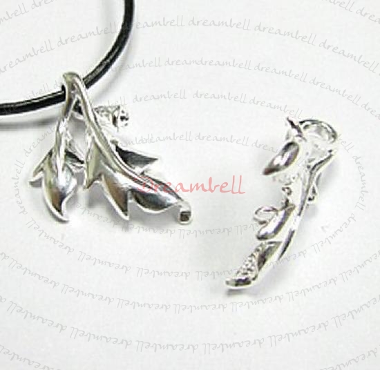 1x STERLING SILVER BAIL LEAF Bail SLIDE PENDANT CONNECTOR