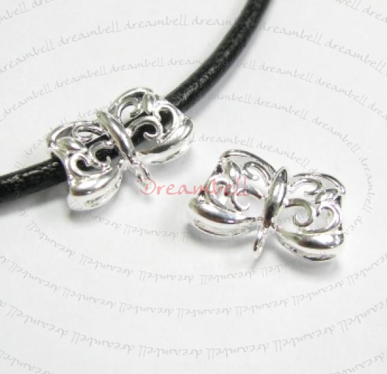 1x STERLING SILVER BAIL FLOWER SLIDE PENDANT CONNECTOR