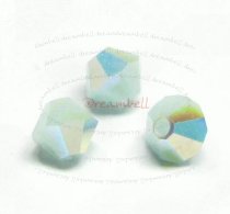 24x Swarovski Elements Bicone Crystal 5301 Mint Alabaster AB 4mm