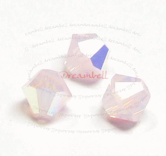24x Swarovski Elements Bicone Crystal 5301 Rose Water Opal AB 4mm