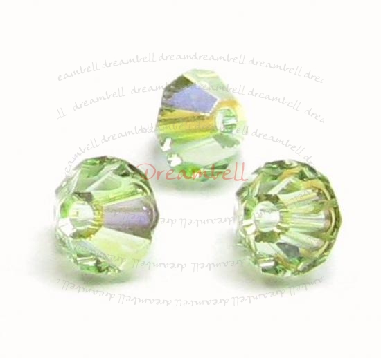 24x Swarovski Elements Bicone Crystal 5301 Chrysolite AB 4mm