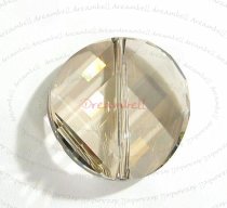 2x Swarovski Elements Crystal 5621 Twist Bead Crystal Silver Shade 14mm