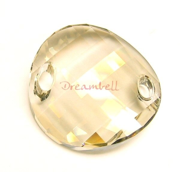 1 Swarovski Elements Crystal 3221 Twist Sew-on Golden Shadow 18mm