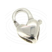 1x Italian STERLING SILVER HEART LOBSTER CLASP (7x13mm)