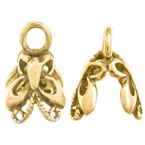 2x 14K Real Gold Plated STERLING SILVER Bail BUTTERFLY PENDANT CLASP