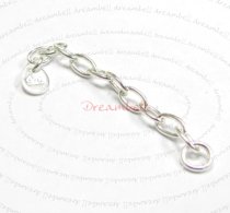 2x STERLING SILVER Bead Chain Extender with tag 1.5″