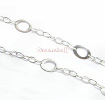 12″ x Sterling Silver bead OVAL Anchor Rolo Cable Round Link Chain 13mm
