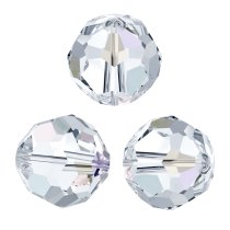 2x Swarovski Elements Crystal Round Faceted 5000 Clear AB 12mm