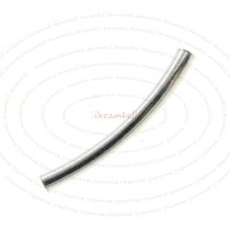10x Sterling Silver Curve Tube Barrel 20mm x 2mm