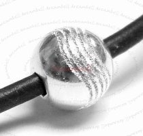 1x Sterling Silver STARDUST WAVE Round bead 8mm