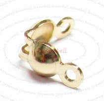 4x 14k gold filled Bead Tip Secure Clamshell Fold-Over 3.5mm