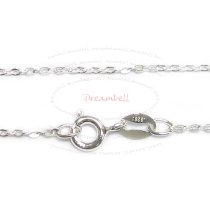 1x Sterling Silver FLAT CABLE ROLO chain with spring clasp 18″