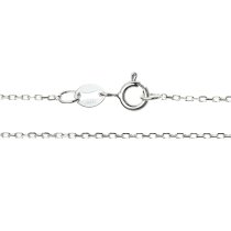1x Italian Sterling Silver ANCHOR CABLE ROLO chain Necklace spring clasp 18"