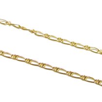 12″ x 14K Gold filled Bead 040 FIGARO 1+1 1.5mm Chain