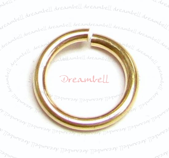 10x 14K Gold Filled Open Jump Rings 8mm 18 gauge Wire