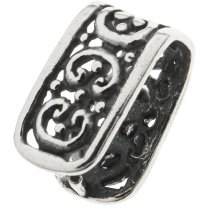 1x Sterling Silver FILIGREE PENDANT Connector Dangle Bail CLASP