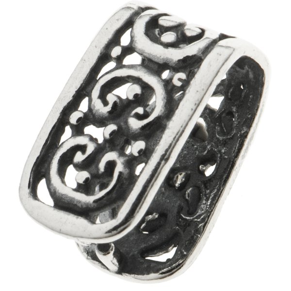 1x Sterling Silver FILIGREE PENDANT Connector Dangle Bail CLASP